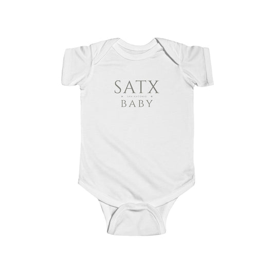 San Antonio Baby Bodysuit - Stylish SATX City Abbreviation Onesie | Texas Baby