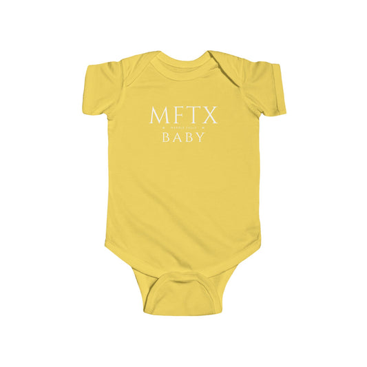 Marble Falls Baby Bodysuit - Stylish MFTX City Abbreviation Onesie | Texas Baby