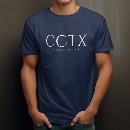 Corpus Christi T-Shirt - CCTX City Abbreviation Tee - Minimalist Shirt | Texas Stars