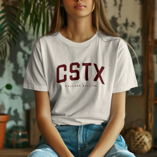 College Station T-Shirt - CSTX City Abbreviation Tee – Texas Shirt | Collegiate