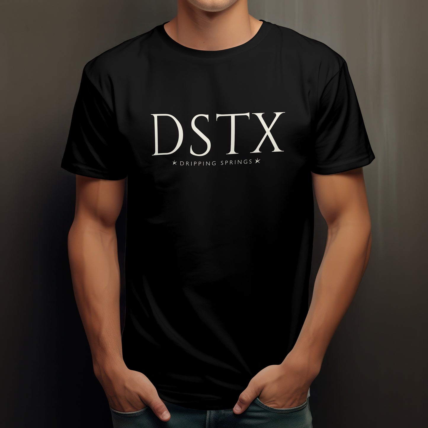 Dripping Springs T-Shirt - DSTX City Abbreviation Tee - Minimalist Shirt | Texas Stars
