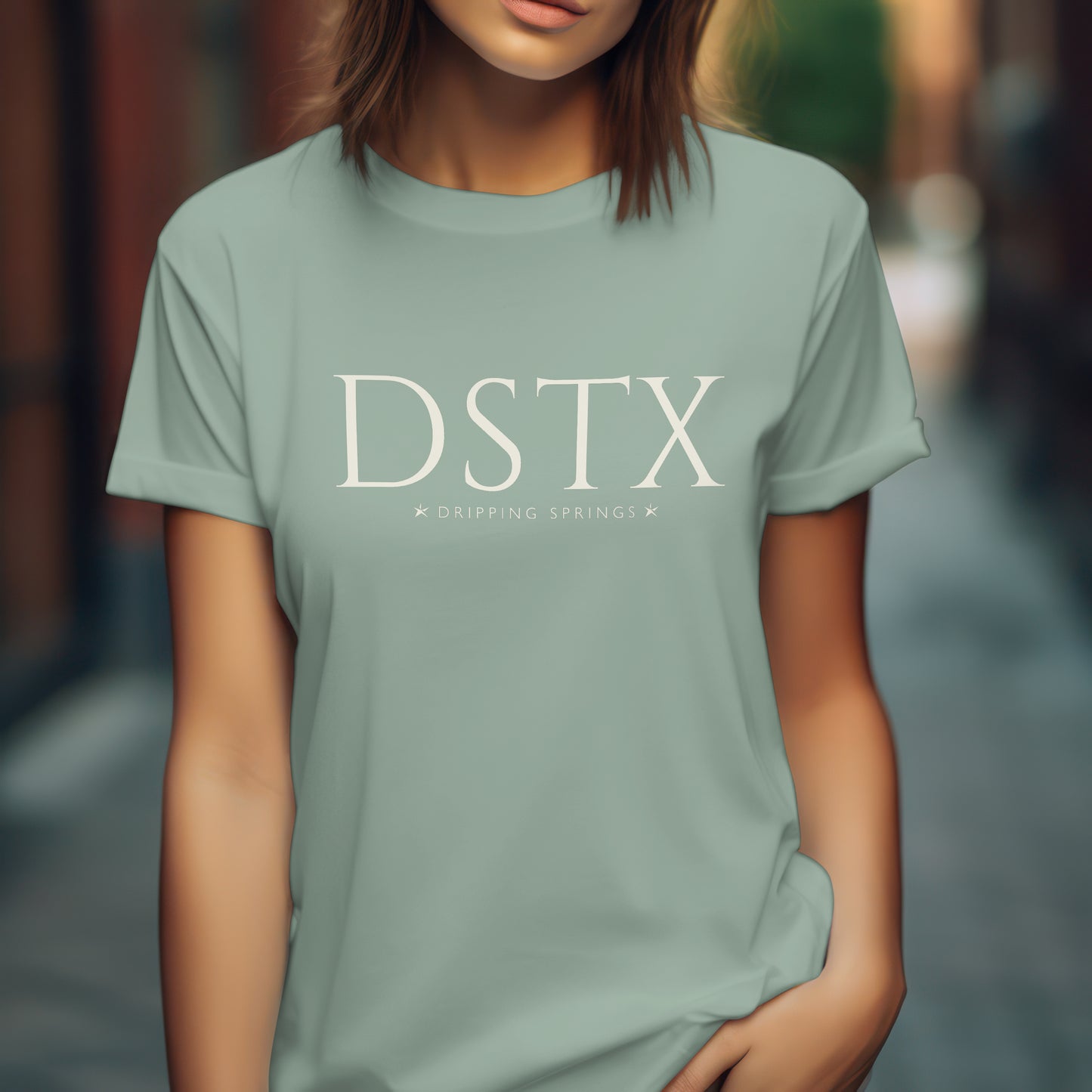 Dripping Springs T-Shirt - DSTX City Abbreviation Tee - Minimalist Shirt | Texas Stars