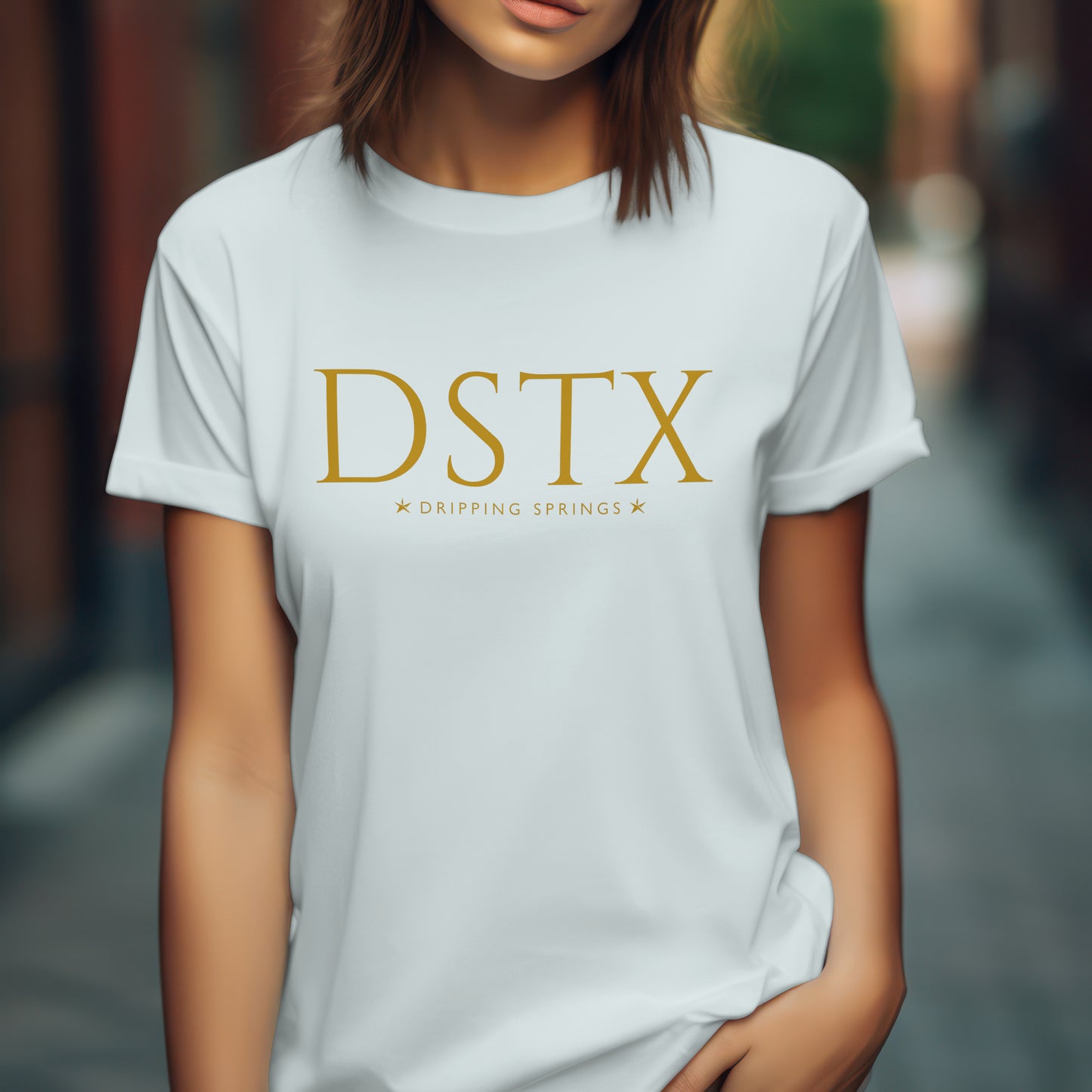 Dripping Springs T-Shirt - DSTX City Abbreviation Tee - Minimalist Shirt | Texas Stars