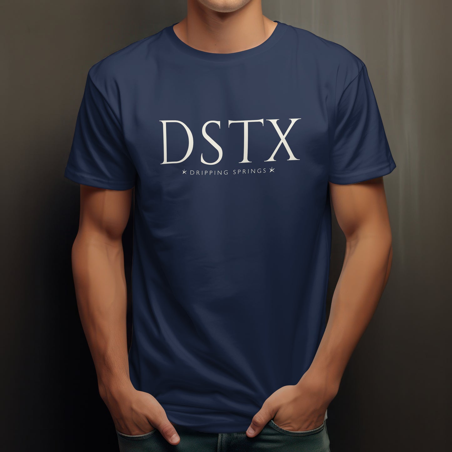 Dripping Springs T-Shirt - DSTX City Abbreviation Tee - Minimalist Shirt | Texas Stars