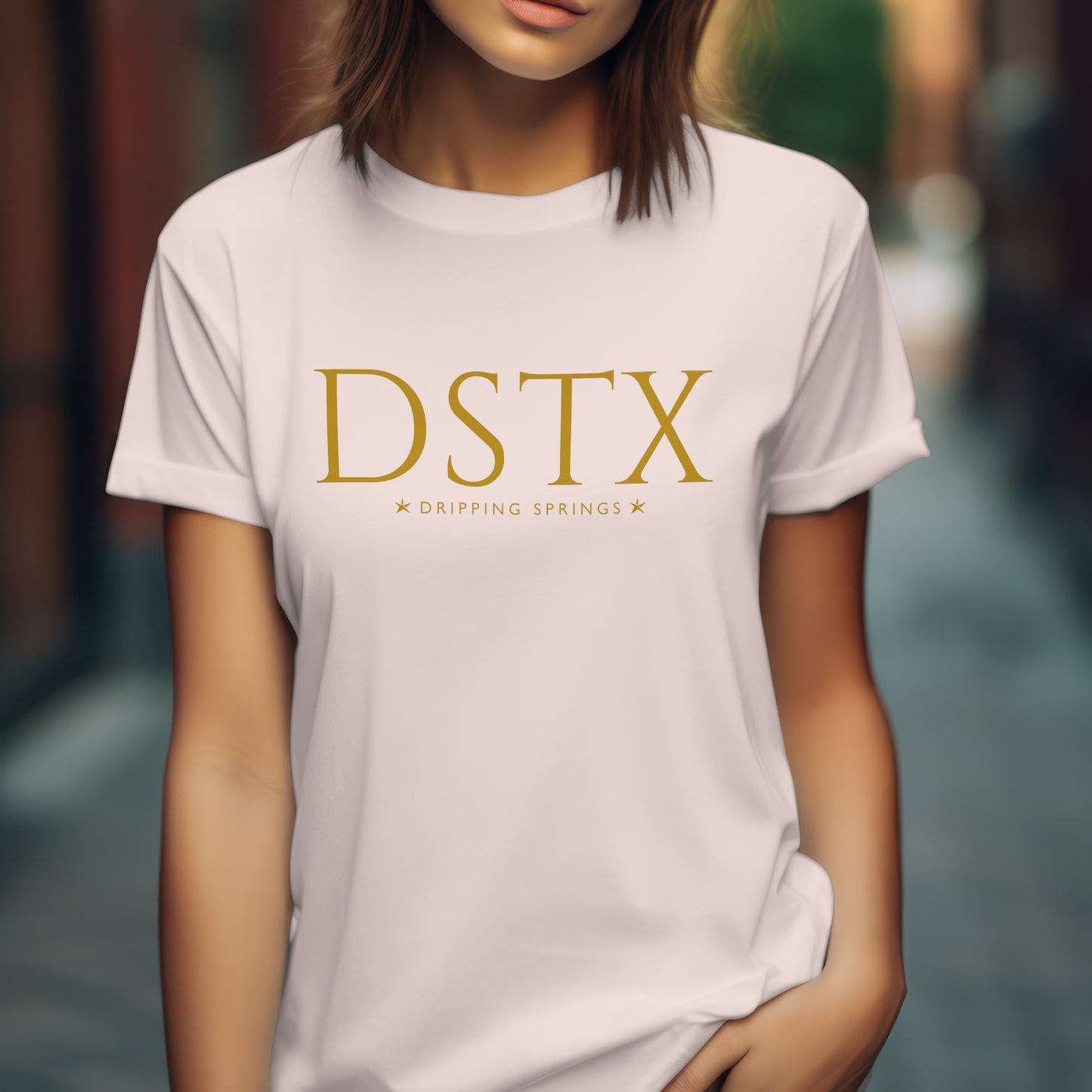Dripping Springs T-Shirt - DSTX City Abbreviation Tee - Minimalist Shirt | Texas Stars