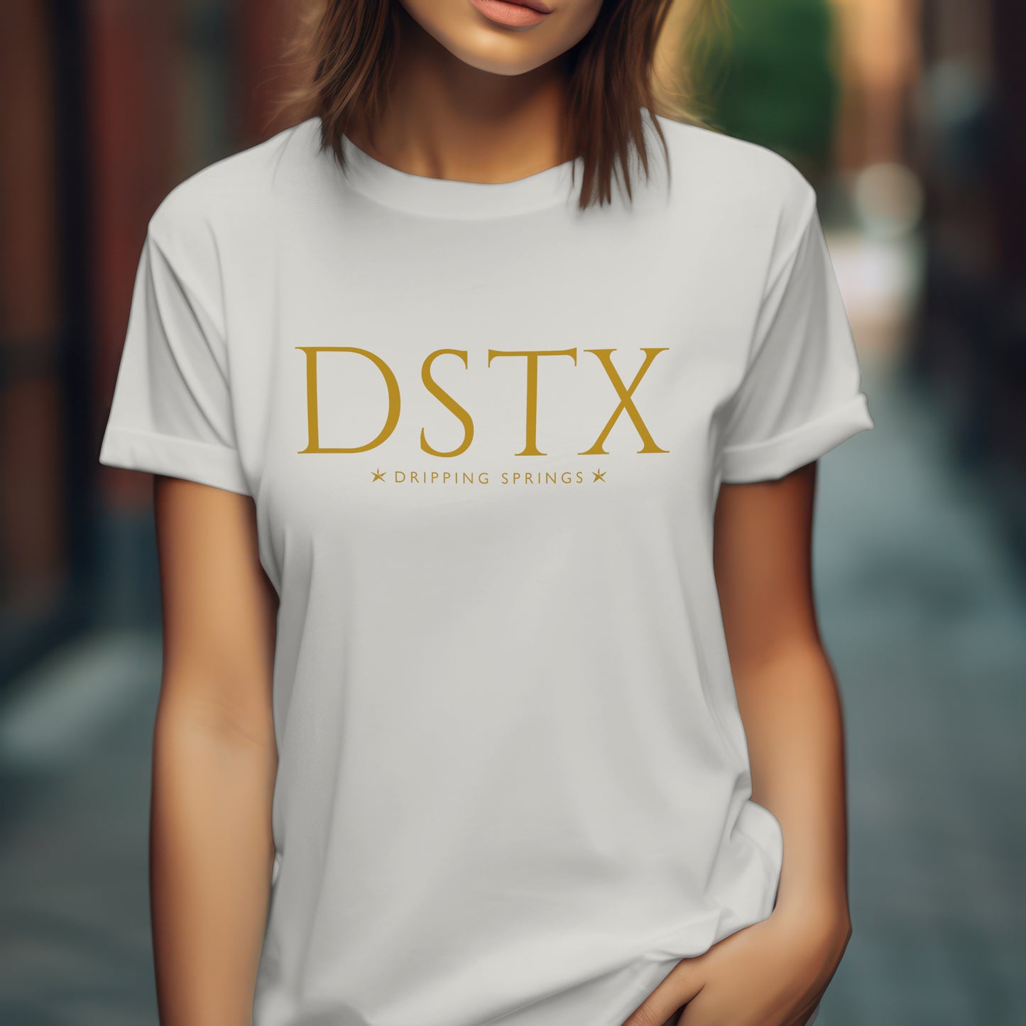 Dripping Springs T-Shirt - DSTX City Abbreviation Tee - Minimalist Shirt | Texas Stars