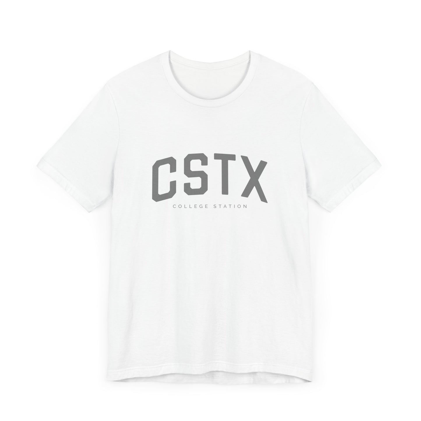 CSTX T-Shirt - College Station, Texas - Unisex Jersey Short Sleeve T-Shirt - Collegiate