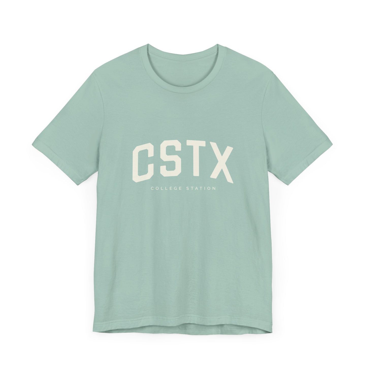 CSTX T-Shirt - College Station, Texas - Unisex Jersey Short Sleeve T-Shirt - Collegiate