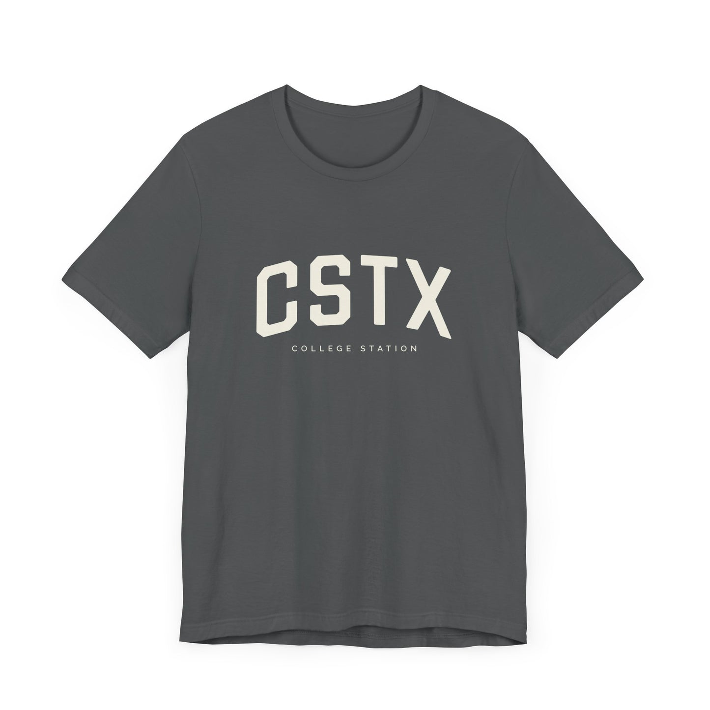 CSTX T-Shirt - College Station, Texas - Unisex Jersey Short Sleeve T-Shirt - Collegiate