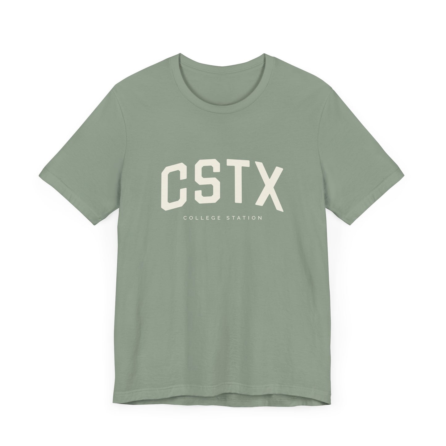 CSTX T-Shirt - College Station, Texas - Unisex Jersey Short Sleeve T-Shirt - Collegiate