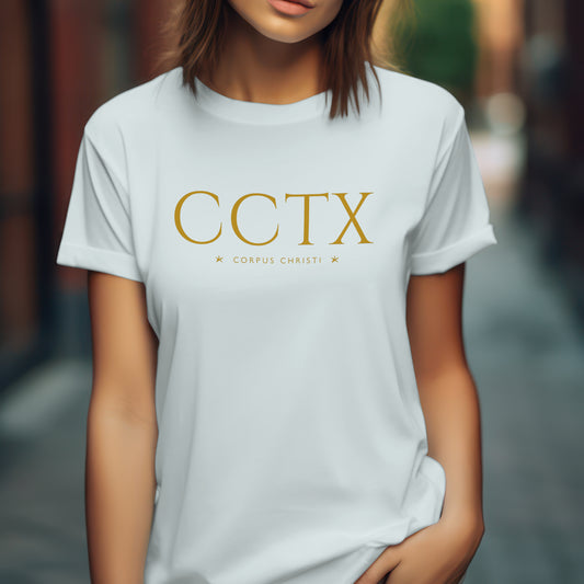 Corpus Christi T-Shirt - CCTX City Abbreviation Tee - Minimalist Shirt | Texas Stars